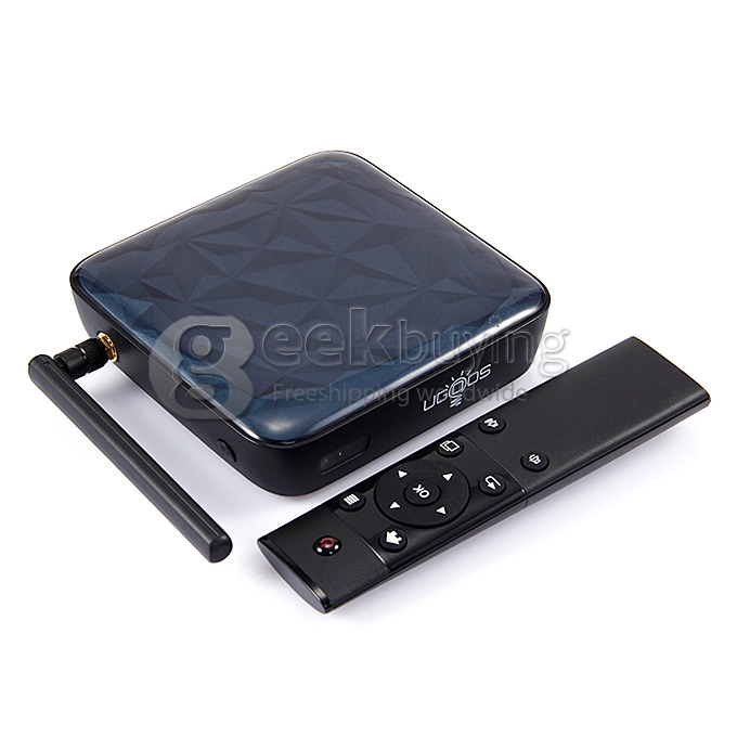 UGOOS UT3 Android 4.4 RK3288 Quad Core 1.8GHz Mini TV BOX HDMI HDD Player 2G/16G 2.4GHz/5GHz 802.11AC WiFi H.265 Bluetooth 100M/1000M Ethernet HDMI IN/OUT DLNA - Blue