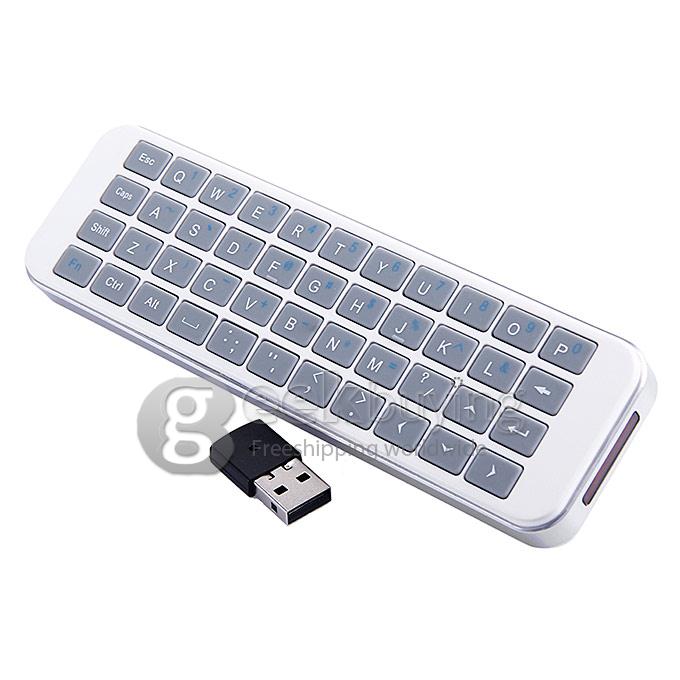 iPazzPort KP-810-30K 2.4GHz Mini Wireless Keyborad Fly Air Mouse for Android Window Linux Mac (AAA X 2)