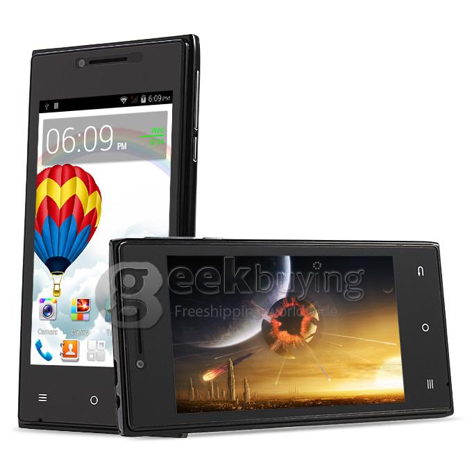 [Spain Stock] Cubot GT72+ WVGA MTK6572 Dual Core 1.2GHz Smartphone 4.0 Inch 2.0MP Android 4.4 OS GPS 3G - Black