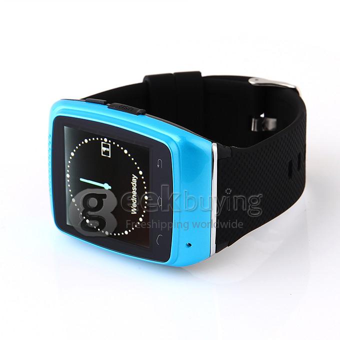 Q2 Smart Bluetooth 1.54 Inch Touch Screen Watch Support SYNC Anti Lost Mic FM Pedometer Music Play - Blue