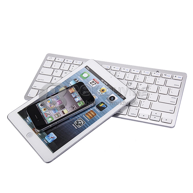 12 Inch Aluminum BT Wireless Mini Slim Keyboard For Android Tablet PC