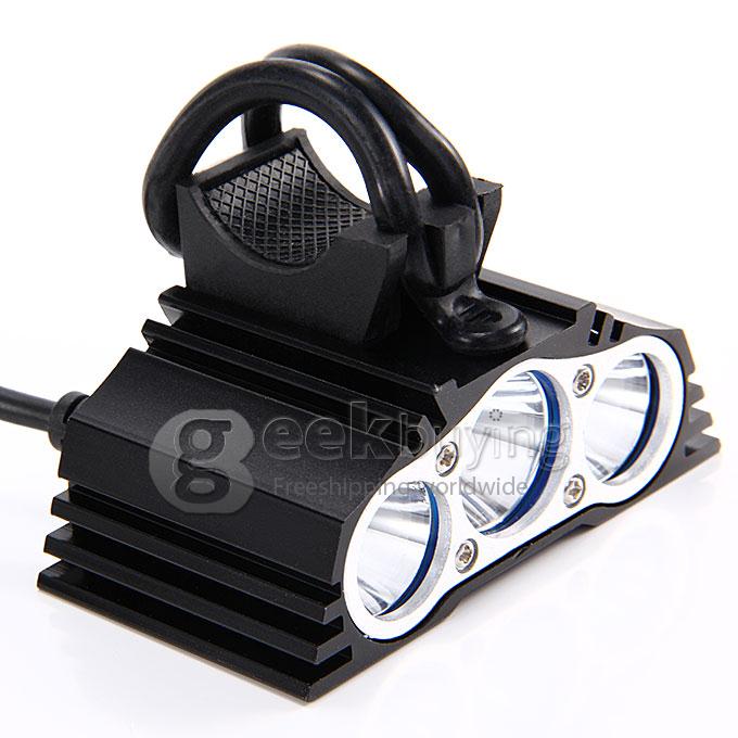 [UK Stock] UK Plug CREE XM-L U2 Bicycle Lamp RoadRunner 3000 Lumens Front Bike Light with Rechargeable Battery Pack - Black