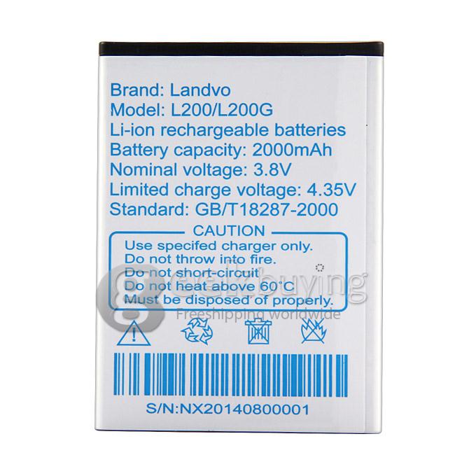 3.8V 2000mah High Quality Rechargeable Lithium-ion Battery for LANDVO L200G
