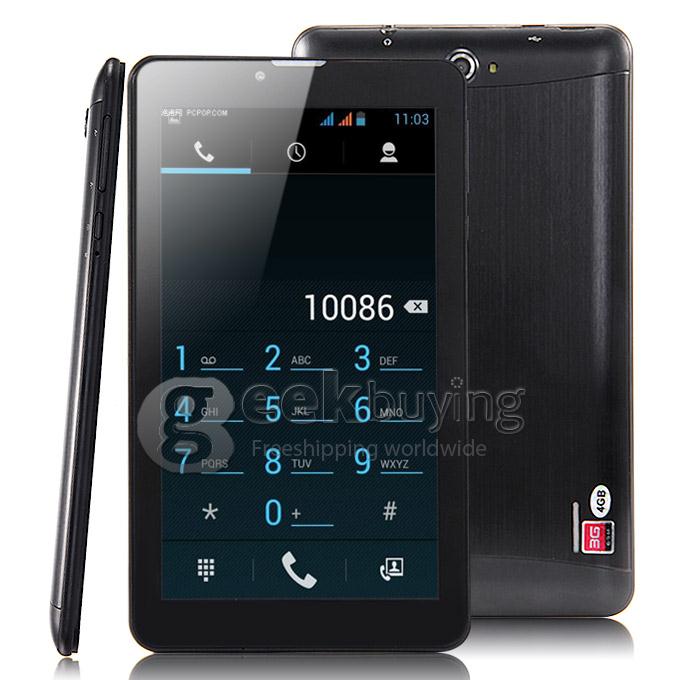 PX702 MTK8312 7 Inch 3G Phone Call Tablet PC Android 4.4 OS 4GB ROM GPS Bluetooth Phablet - Black