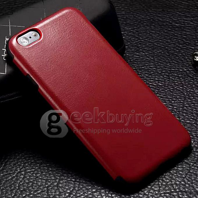 New Luxury TPU Leather Back Case Cover For iPhone 6 Plus - Red