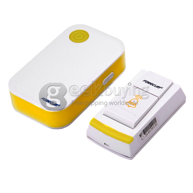Forecum Wireless Doorbell 36 Chimes 100 Meter Transmission Range Weatherproof  3*AAA (not included)