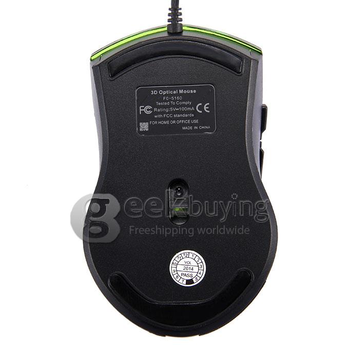 FC-5160 USB 3.0 Wired 800 / 1600 / 2400 / 3200dpi Optical Mouse