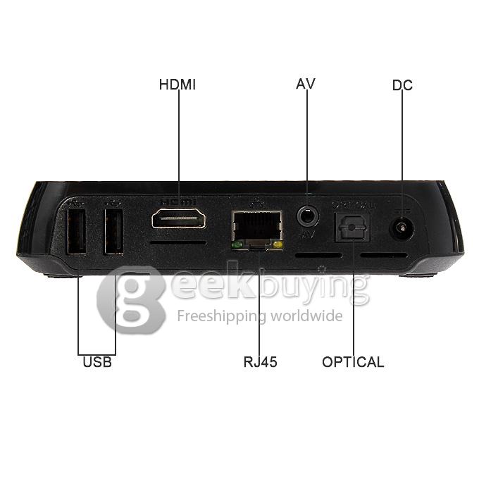 M8S Amlogic S802 Quad Core 2.0GHz Android 4.4 4K Mini TV BOX HDMI HDD Player 2G/8G Dual Band 2.4G/5G WIFI BT4.0 XBMC Optical DLNA -Black