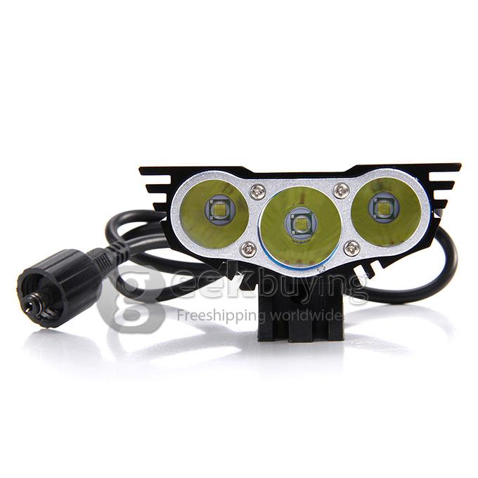 [UK Stock] UK Plug CREE XM-L U2 Bicycle Lamp RoadRunner 3000 Lumens Front Bike Light with Rechargeable Battery Pack - Black