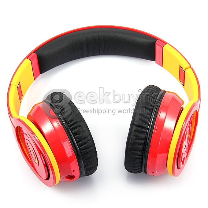 [US Stock]Syllable G08 Folding Design Wireless Bluetooth V2.1 Stereo Headphones with Mic Red + Yellow