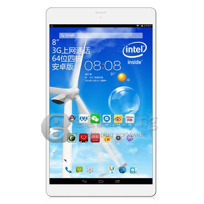 CHUWI VX8 3G Intel Z3735G Quad Core 8.0 Inch Tablet PC Android 4.4 OS 1280*800 IPS Screen 1GB ROM 16GB RAM Ultra-Slim - White