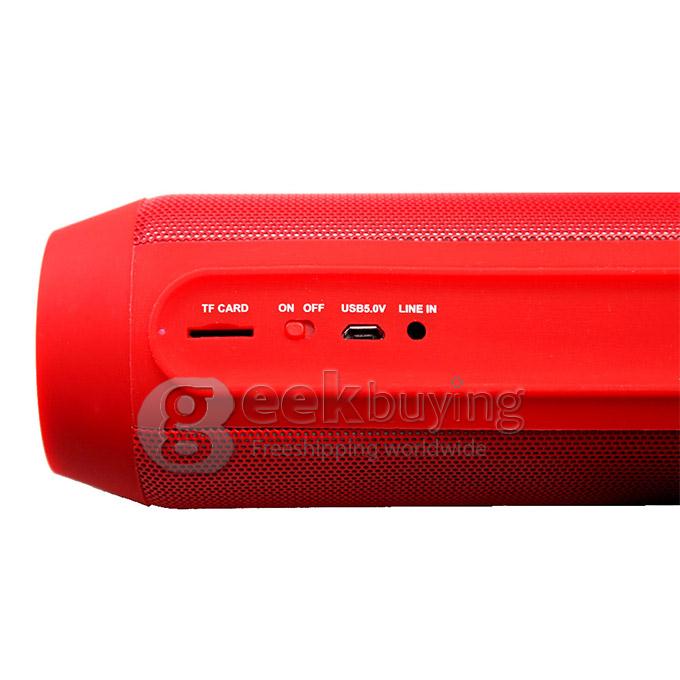 AEC BQ-615 Portable Super Stereo Bass Bluetooth Speakers Subwoofer with Colorful Light Outdoor Handsfree Call - Red