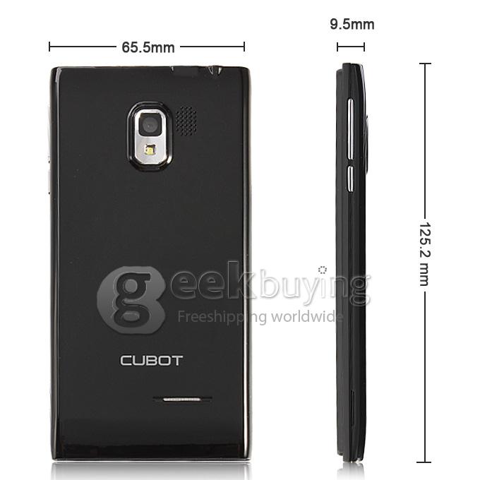 [Spain Stock] Cubot GT72+ WVGA MTK6572 Dual Core 1.2GHz Smartphone 4.0 Inch 2.0MP Android 4.4 OS GPS 3G - Black