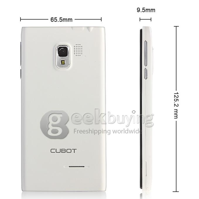 Cubot GT72+ WVGA MTK6572 Dual Core 1.2GHz Smartphone 4.0 Inch 2.0MP Android 4.4 OS GPS 3G - White