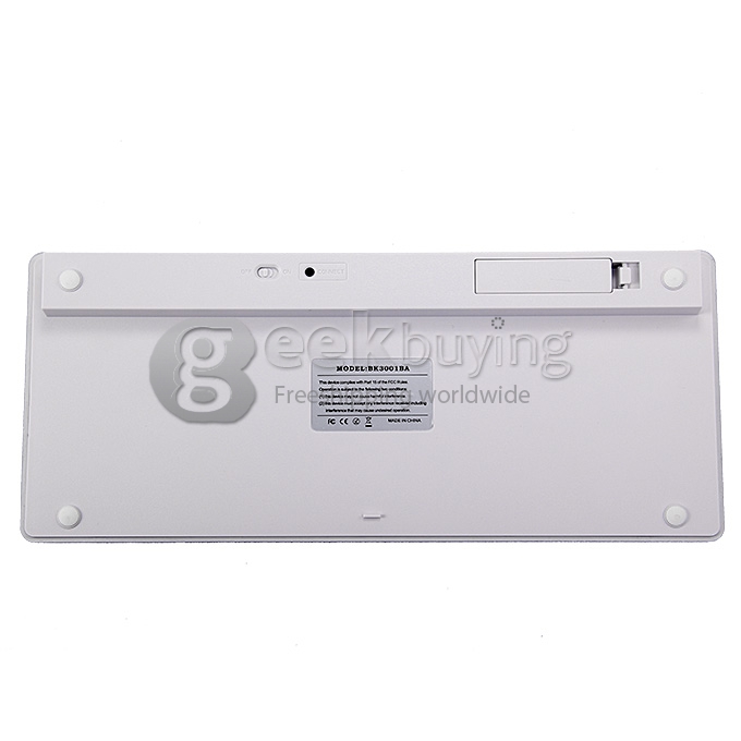 12 Inch Aluminum Bluetooth Wireless Mini Slim Keyboard For Android Tablet PC White