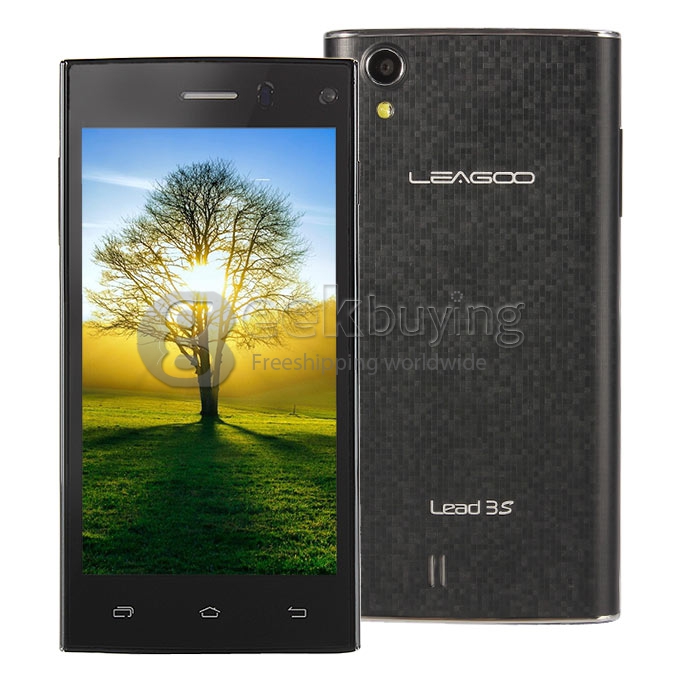 Leagoo Lead 3S QHD MTK6582 Quad Core 1.3GHz 4.5 Inch Smartphone Android 4.4 OS 1GB RAM 8.0MP 3G/GPS - Black