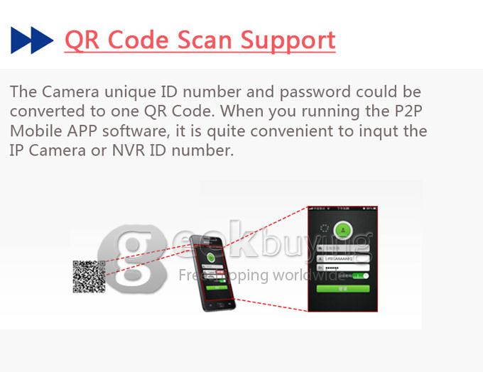 ESCAM QD530 HD 720P P2P ET Type Dome IP Camera ONIVF Smart Phone View 2 Array IR Nightvision