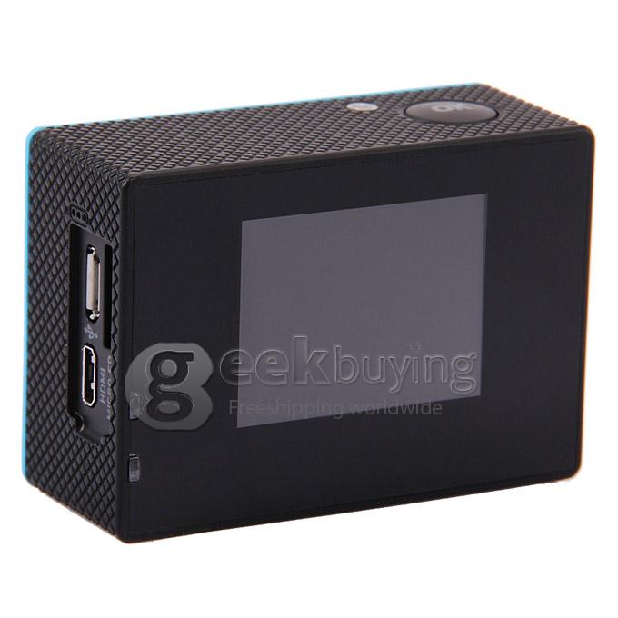 [US Stock]US PLUGOriginal SJ4000 WiFi Action Camera Novatek 12MP 1080P H.264 1.5 Inch 170 Degrees Wide Angle Lens Waterproof Diving HD Camcorder Car DVR support AV out - Blue