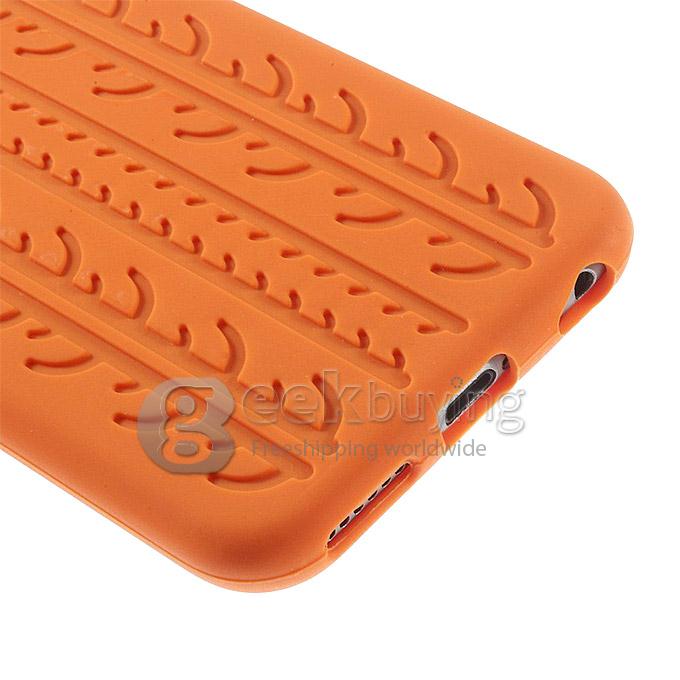 Brand New Anti-skid Tyre Design Silicone Case Protective Cover for iPhone 6 /iphone 6s 4.7 inch - Orange