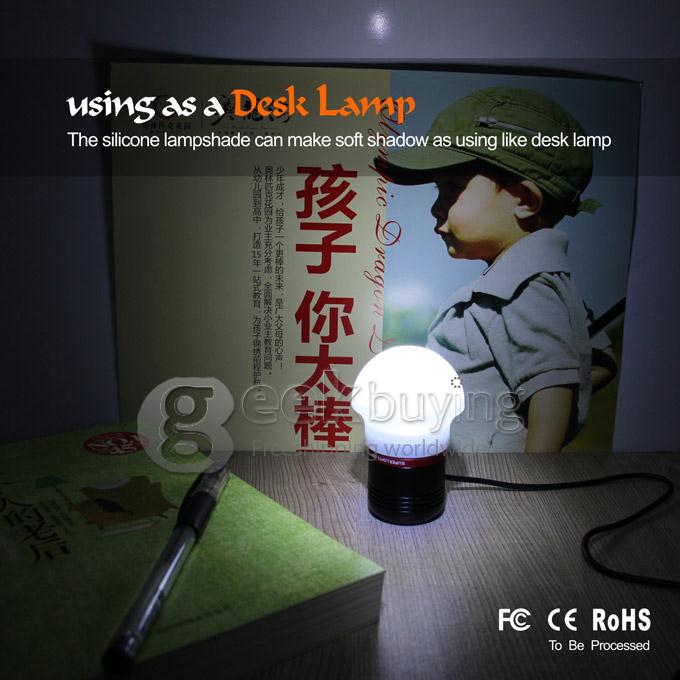 DARK KNIGHT K1S Cree XM-L U2 1230LM Multifunctional 1230LM Desk Lamp Headlamp LED Flashlight Outdoor Bicycle Light - Red + Black