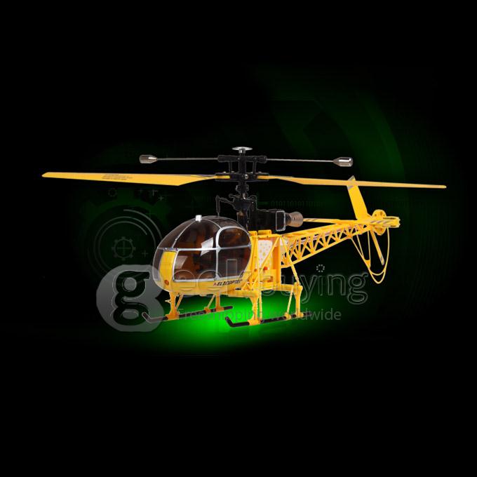 WLtoys V915 2.4GHz 4CH Scale RC Lama Helicopter RTF 6-axis Gyroscope with Remote Controller - Yellow