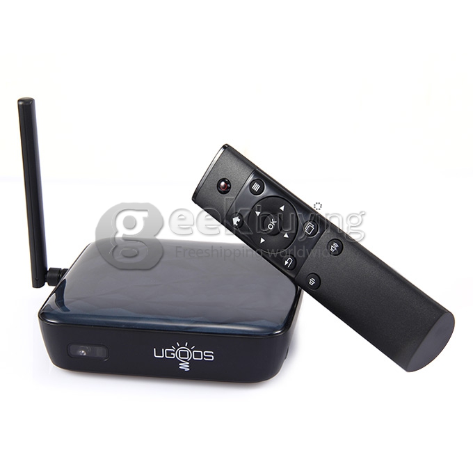 UGOOS UT3 Android 4.4 RK3288 Quad Core 1.8GHz Mini TV BOX HDMI HDD Player 2G/16G 2.4GHz/5GHz 802.11AC WiFi H.265 Bluetooth 100M/1000M Ethernet HDMI IN/OUT DLNA - Blue
