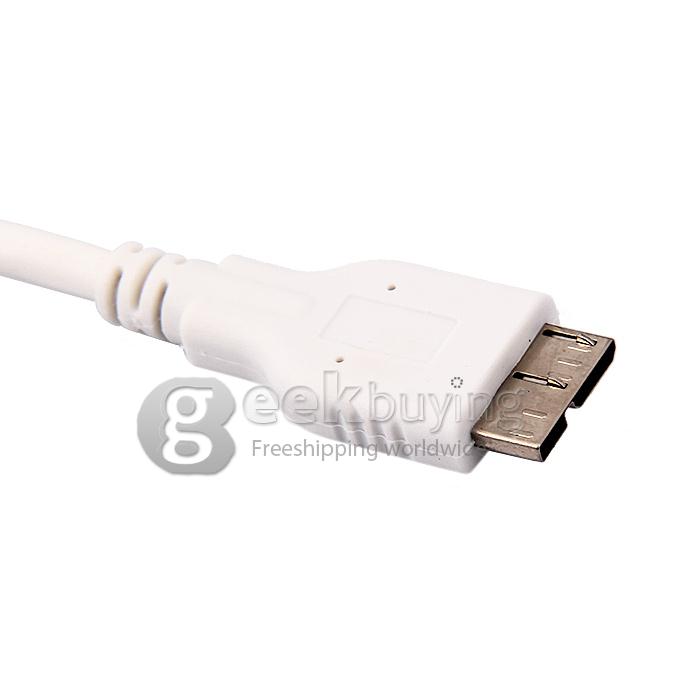 [Spain Stock]  USB 3.0 Male to Micro B USB 3.0 Cable OD=4MM L=10CM - White