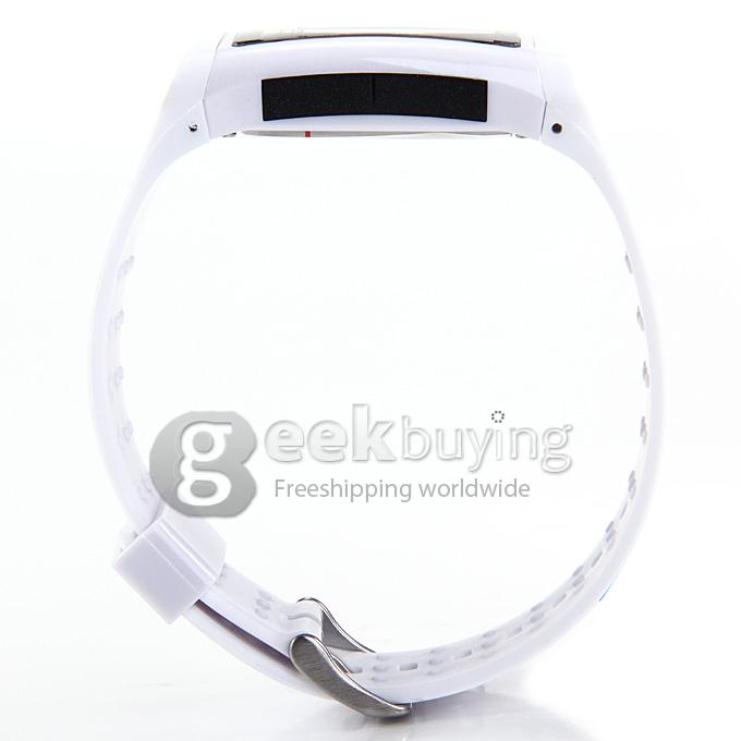 POPART POP-766 Popart 766 Rectangle Dial Digital Display Time Green LED Wrist Watch - White