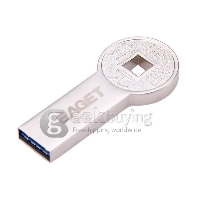 Eaget K80 Ancient Coins Shape 32GB USB 3.0 Super Speed USB Flash Drive U Disk USB Memory Stick USB Pen Drive - Silver
