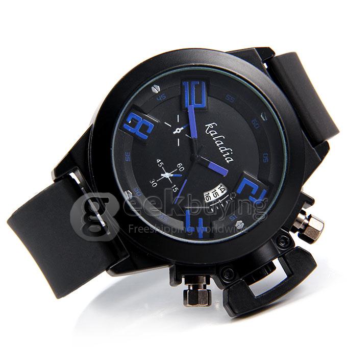 Каладия 8911 Модный PU ремешок Аналоговые кварцевые спортивные наручные часы для мужчины - синий