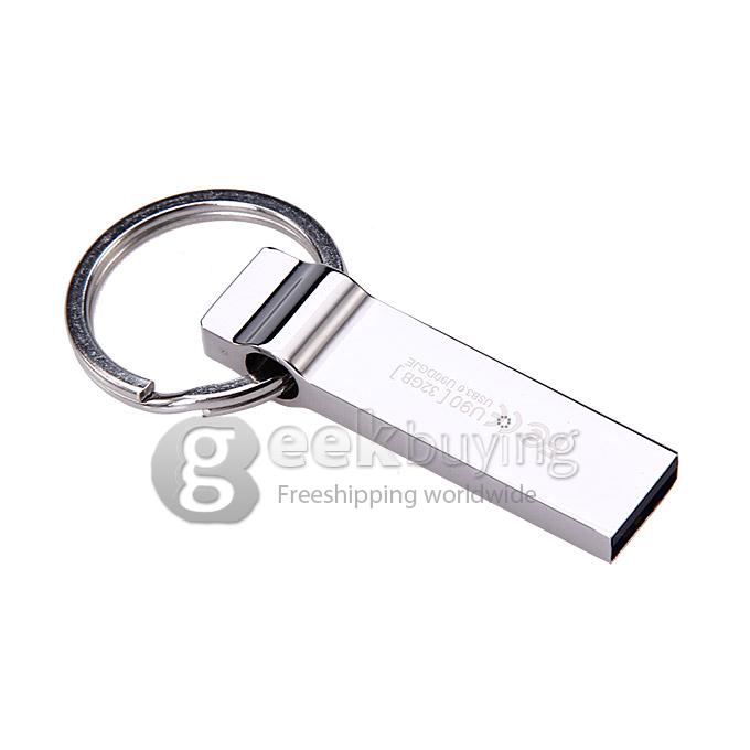 EAGET U90 USB 3.0 32GB Metal Flash Drive Media Storage Stick Waterproof Key Ring 