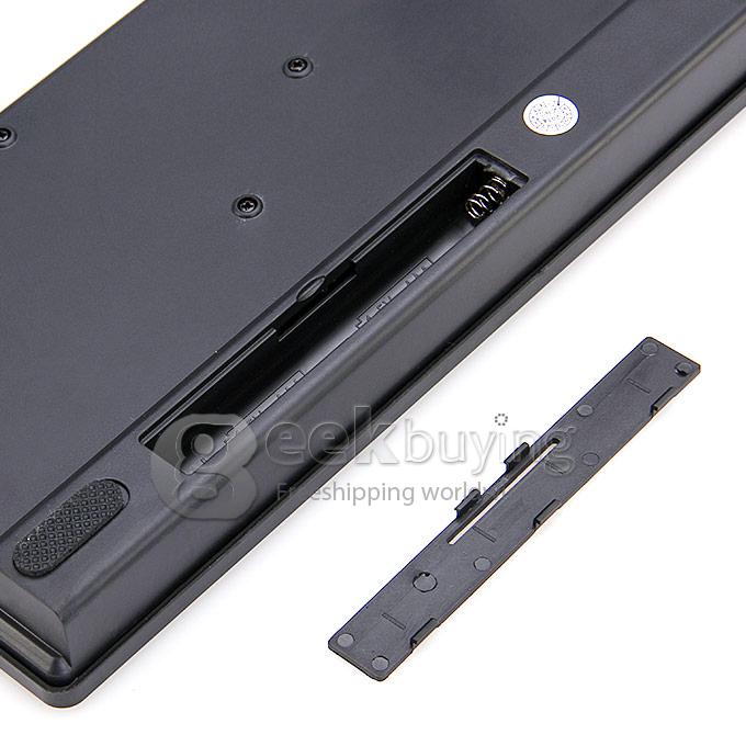 2.4GHz Wireless 102-key Keyboard with Protector Film + Mouse Set - Black