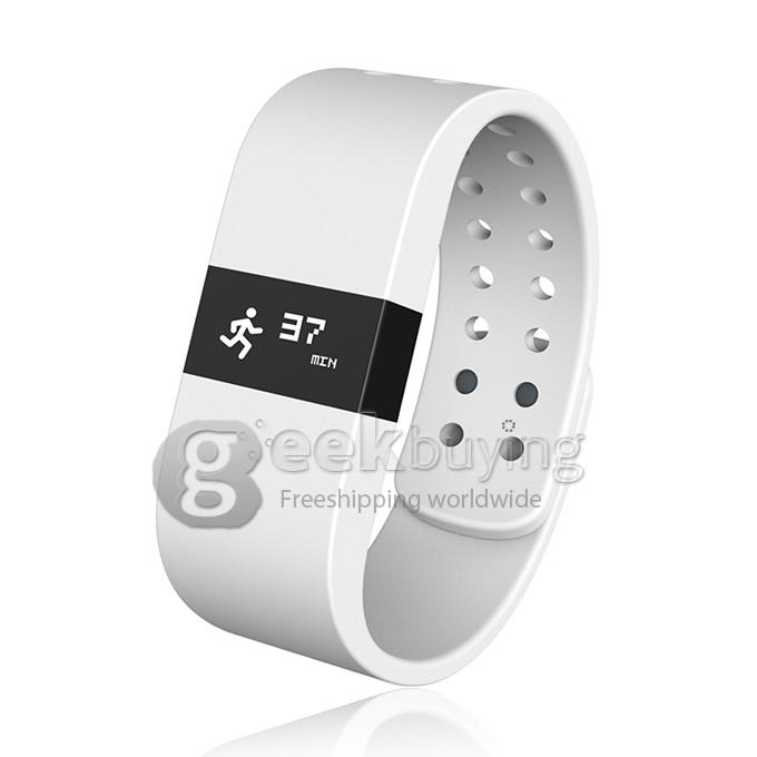 Digicare ERI Bluetooth 4.0 Smart Bracelet Wristband IP67 Heart Rate Monitor Smartband Thermometer Fitness Tracker - White