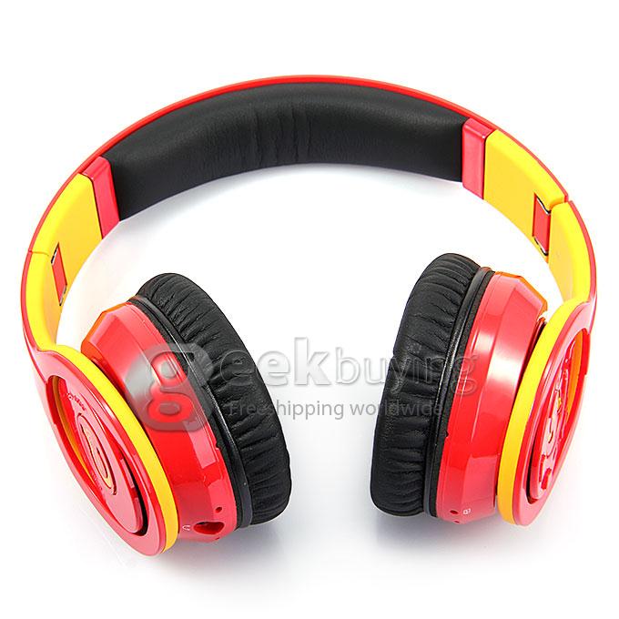 [Spain Stock] Syllable G08 Folding Design Wireless BT V2.1 Stereo Headphones with Mic Red + yellow