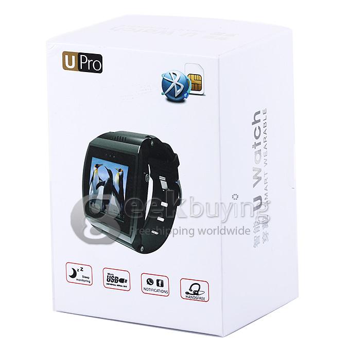 1.55'LED U8 Pro Bluetooth Watch Touch Screen Smart Watch Phone for Android iPhone -Blue