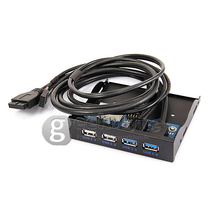 USB 3.0 Front Panel USB 3.0 Female*2 + USB 2.0 Female*2 - Black