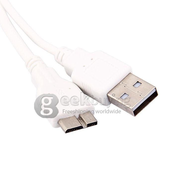 USB 3.0 Famale to Micro USB 3.0 OTG Cable with Adapter 20CM - White