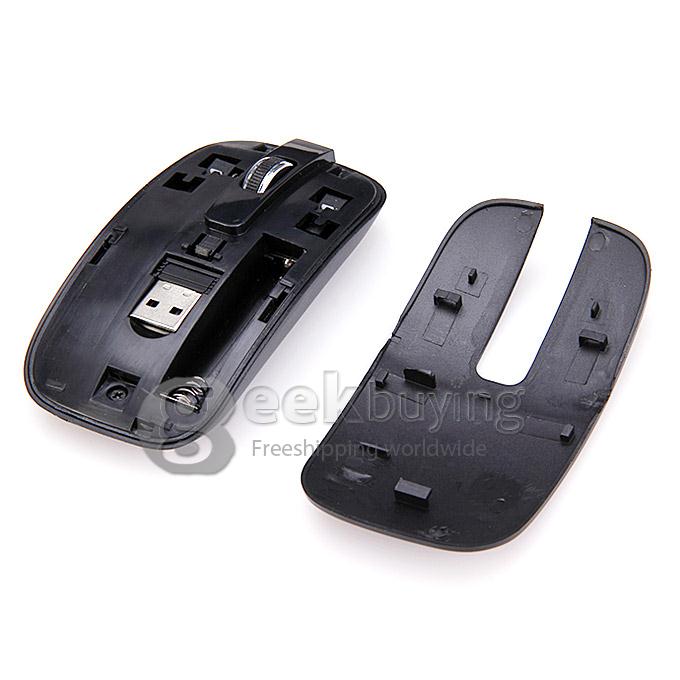 2.4GHz Wireless 102-key Keyboard with Protector Film + Mouse Set - Black