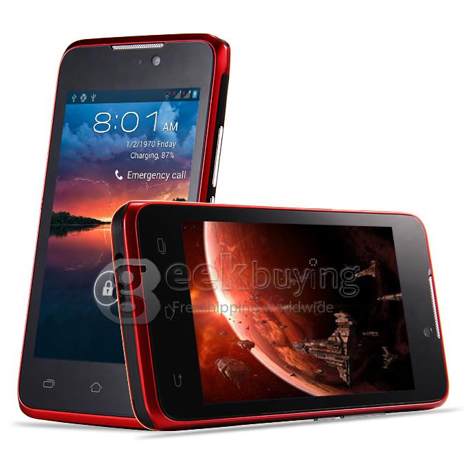 H-mobile F2 MTK6572 Dual Core 1.0GHz 4.0 Inch Smartphone 2.0MP Android 4.2 OS Bluetooth WIFI - Red