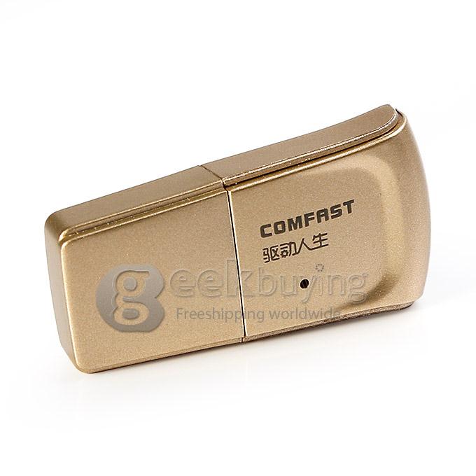 COMFAST CF-WU720N Portable 802.11b/n/g Mini USB Wifi Wireless Broadband Router Wifi Adapter - Golden