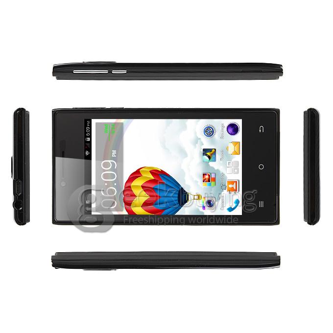 [Spain Stock] Cubot GT72+ WVGA MTK6572 Dual Core 1.2GHz Smartphone 4.0 Inch 2.0MP Android 4.4 OS GPS 3G - Black