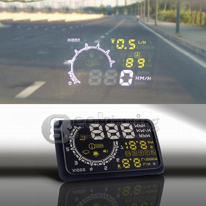 5.5 HD OBD2 Car HUD Head Up Speed Display Over Speed Warning Plug /& Play HUD short for Head Up Display