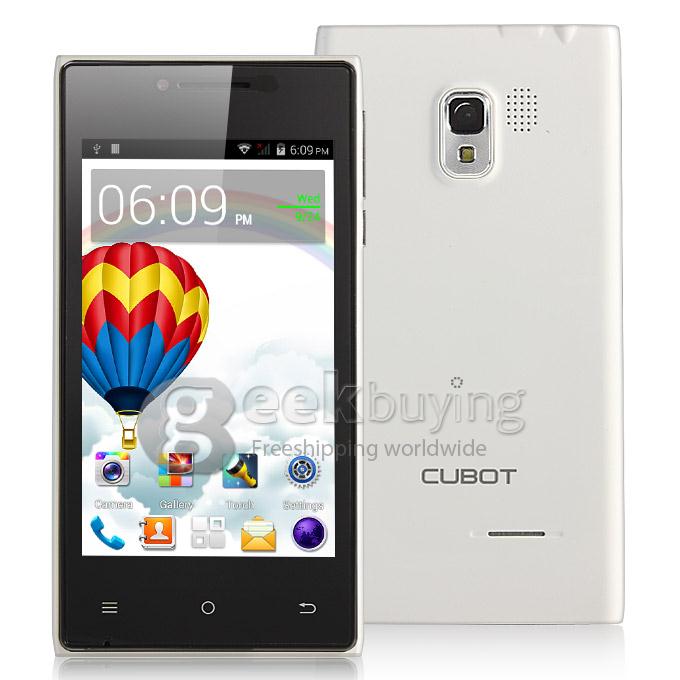 Cubot GT72+ WVGA MTK6572 Dual Core 1.2GHz Smartphone 4.0 Inch 2.0MP Android 4.4 OS GPS 3G - White