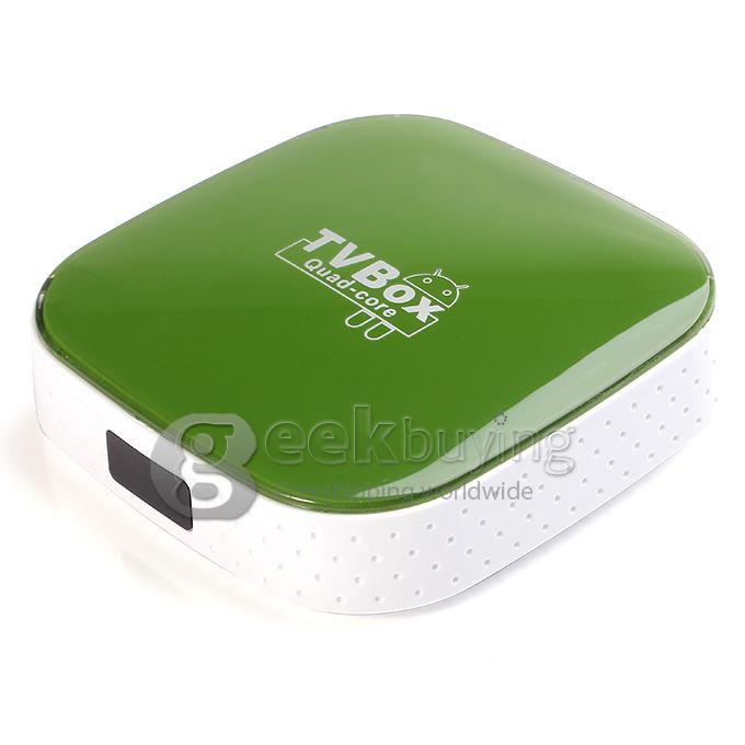 CS908 Allwinner A31S Quad Core 1.2GHz Android 4.4 Mini TV Box HDMI HDD Player 1G/8G WIFI Miracast - Green
