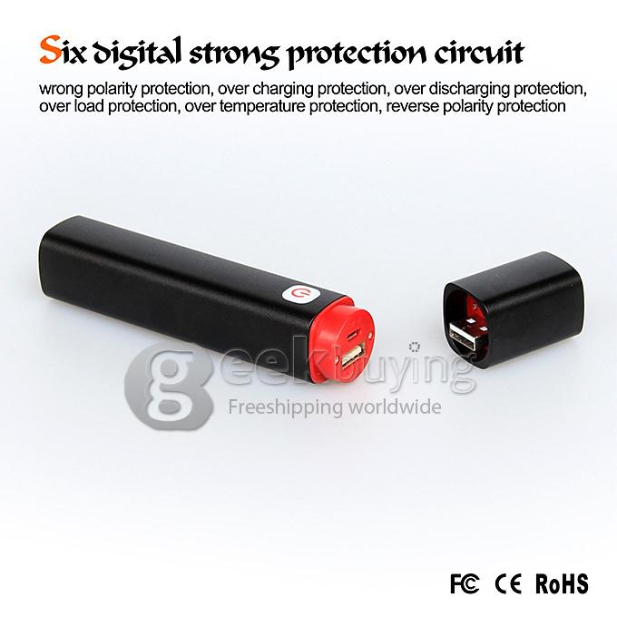 CIGAR C3 The First Aluminum Power Bank Torch with Cree LED Glare Lighting & Replaceable Battery - Black