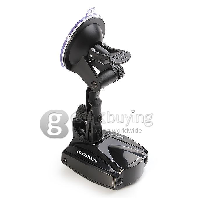 Full Band Car Radar Detector English Voice Airplane Head Shape for GPS Navigator - Black