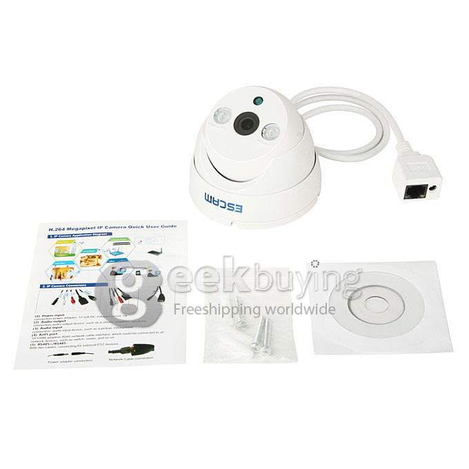 ESCAM QD530 HD 720P P2P ET Type Dome IP Camera ONIVF Smart Phone View 2 Array IR Nightvision