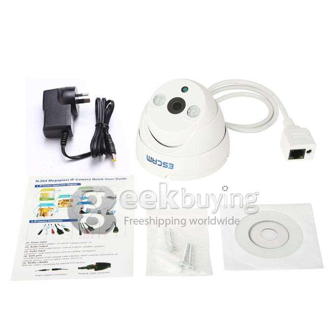 ESCAM QD530 HD 720P P2P ET Type Dome IP Camera ONIVF Smart Phone View 2 Array IR Nightvision