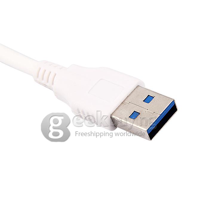 USB 3.0 Male to Micro B USB 3.0 Cable OD=4MM L=10CM - White