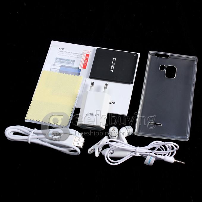 Cubot GT72+ WVGA MTK6572 Dual Core 1.2GHz Smartphone 4.0 Inch 2.0MP Android 4.4 OS GPS 3G - White